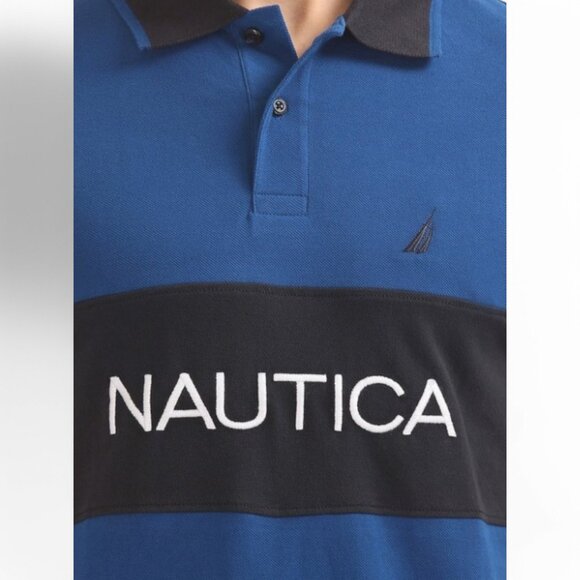 Nautica Men's Royal Blue Polo Shirt – Classic Nautical Style, NWT, Size M - Picture 6 of 11